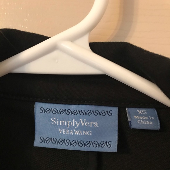 Simply Vera black zip up coat - size XS - Picture 2 of 4